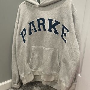 Gray Collegiate Style Sweater with Relaxed Fit